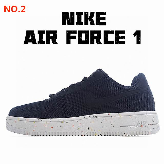 Nike Air Force 1 Flyknit Shoes Unisex Navy ;